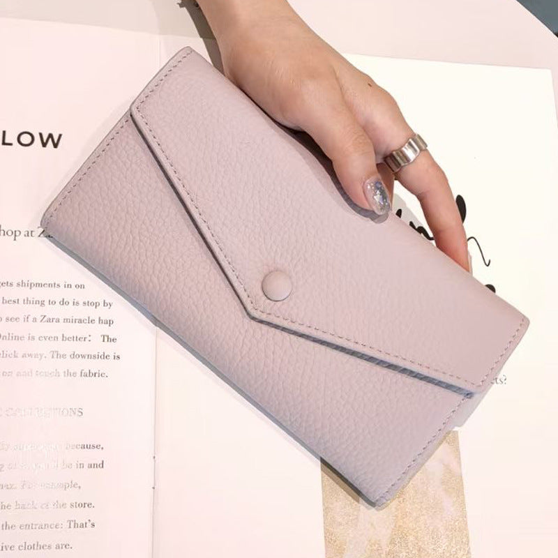 Women's Genuine Leather Short Cowhide First Layer Ladies Wallets