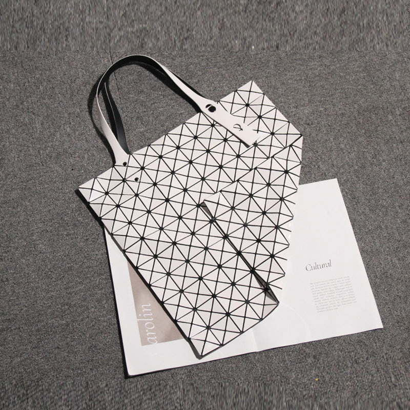 Diamond Pattern Large Capacity Totes Shopping Tote Bags