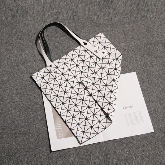 Diamond Pattern Large Capacity Totes Shopping Tote Bags