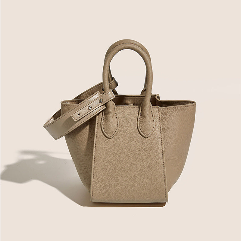Women's Genuine Leather Wings Style Niche Exquisite Bucket Bags