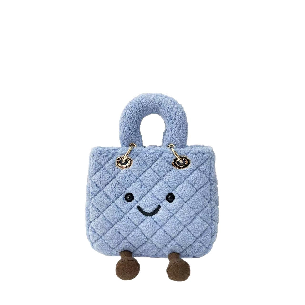 Style Cute Green Fur Rhombus Furry Crossbody Bags