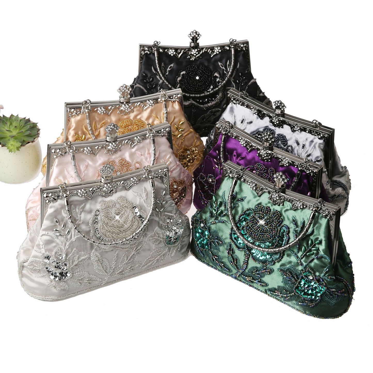 Retro Beaded Exquisite Clutch Dinner Handmade Evening Bags