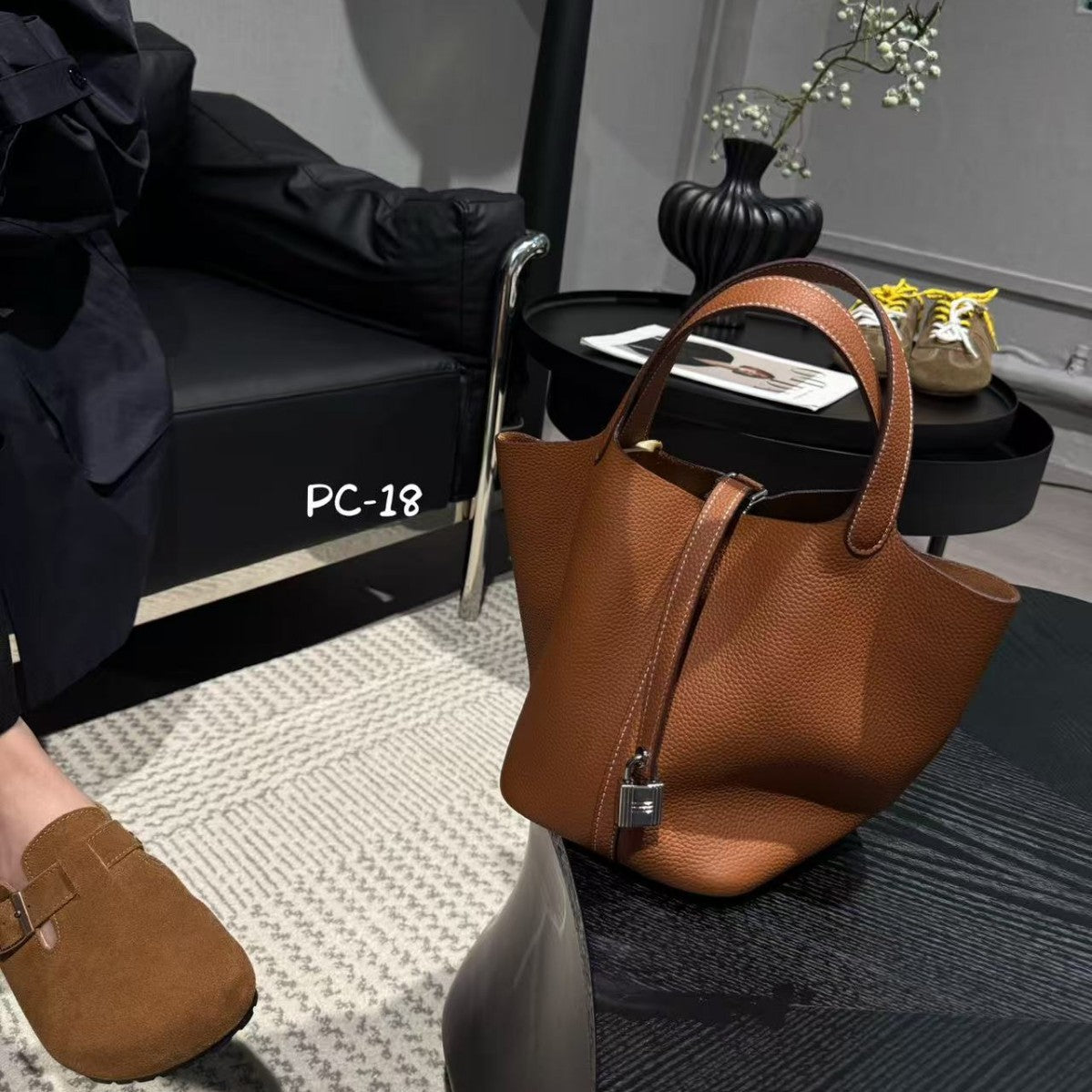 Women's First Layer Cowhide Vegetable Basket Crossbody Bags