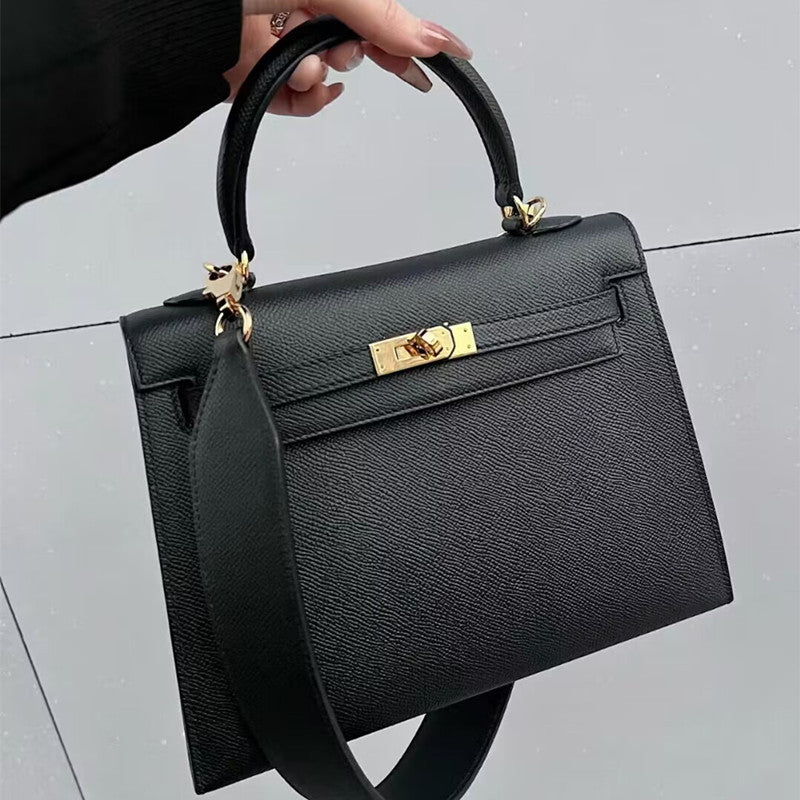 Women's Advanced Texture Kelly Genuine Leather Palm Shoulder Bags