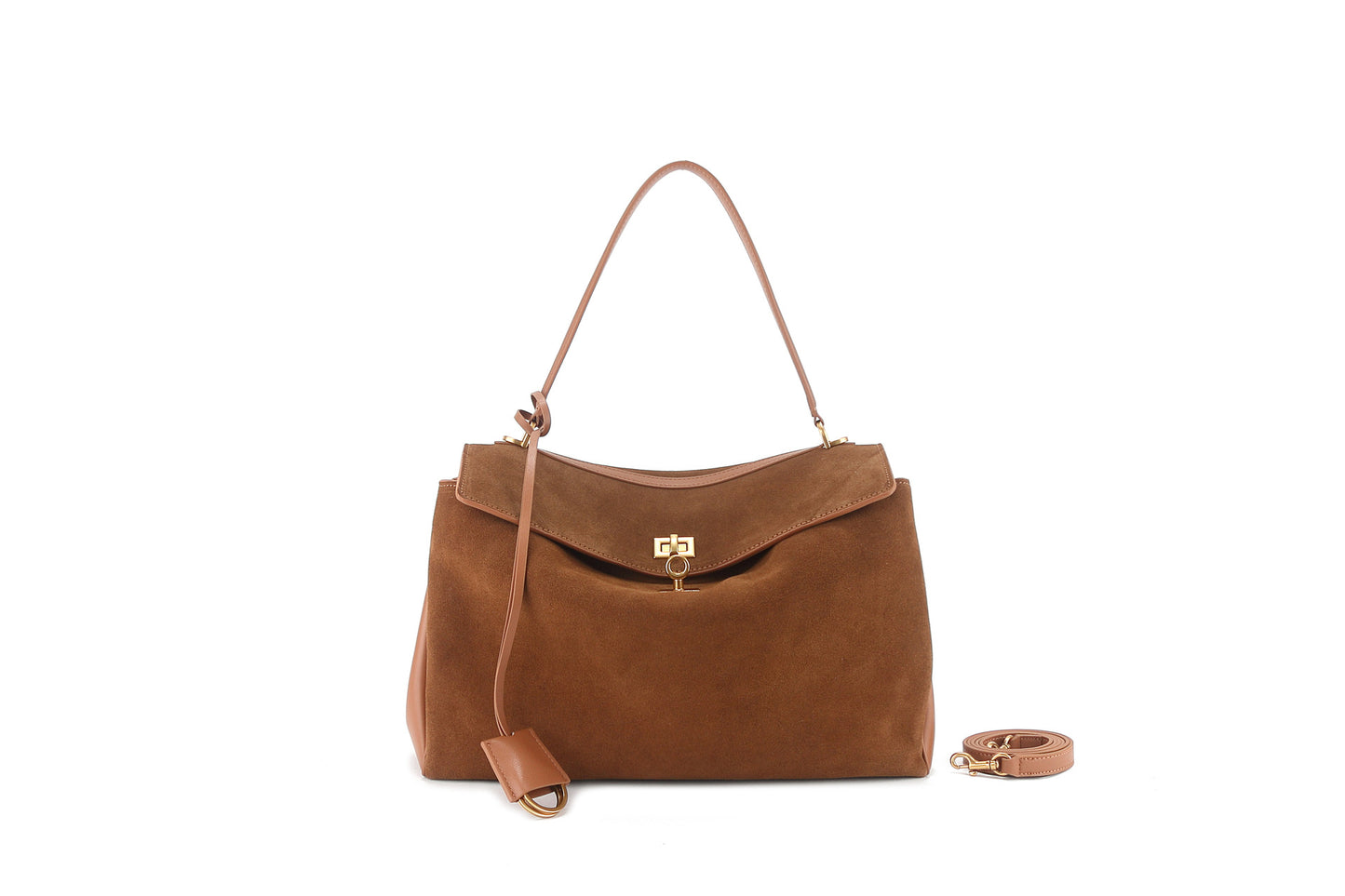 Women's Smooth Calfskin Portable Underarm Leisure Commute Shoulder Bags