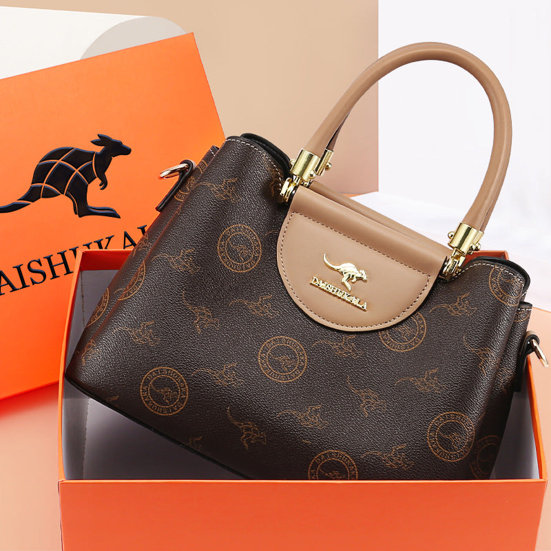 Women's Soft Leather Summer Fashion Monogram Portable Bags