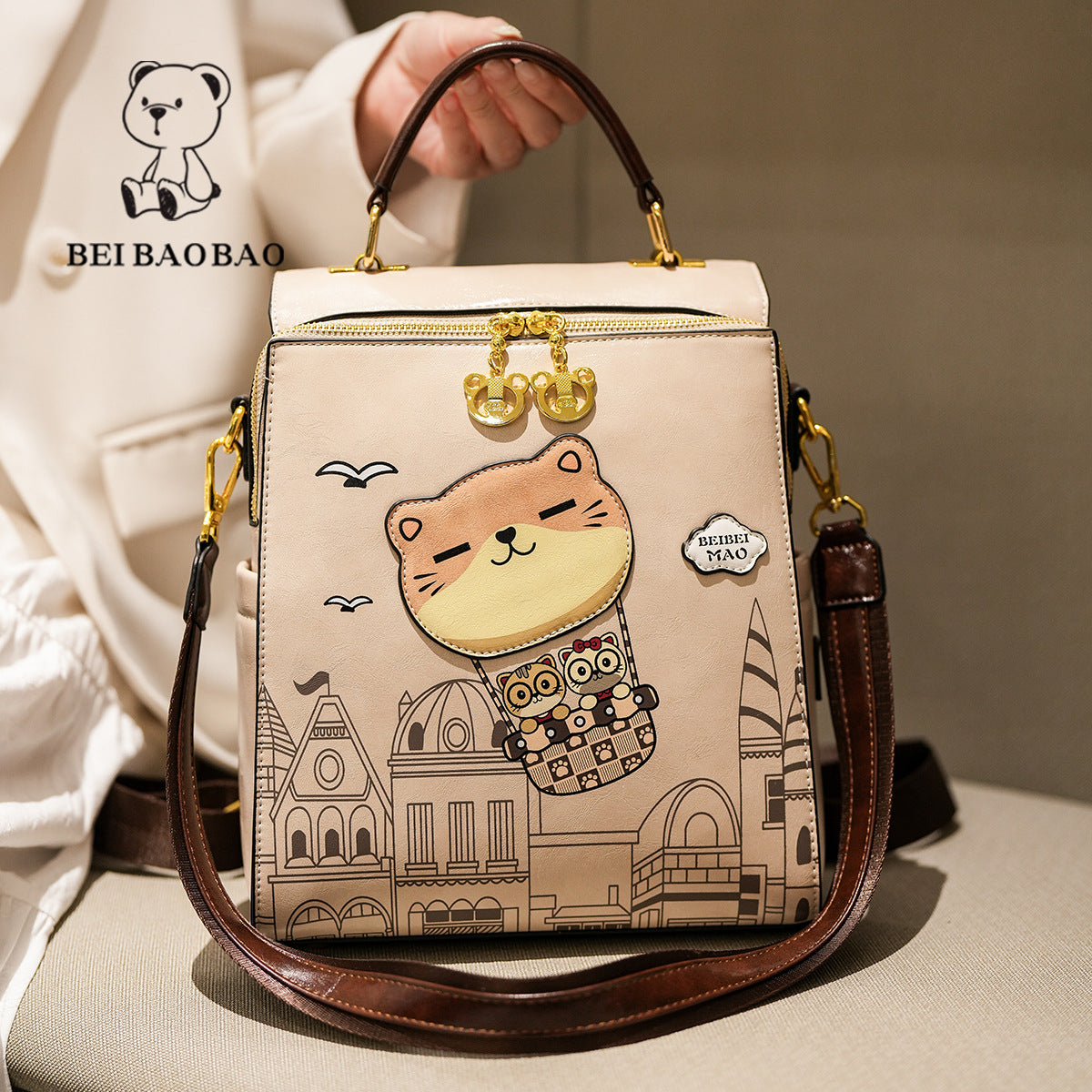 Beautiful Cartoon Fashion Female Versatile Trendy Backpacks