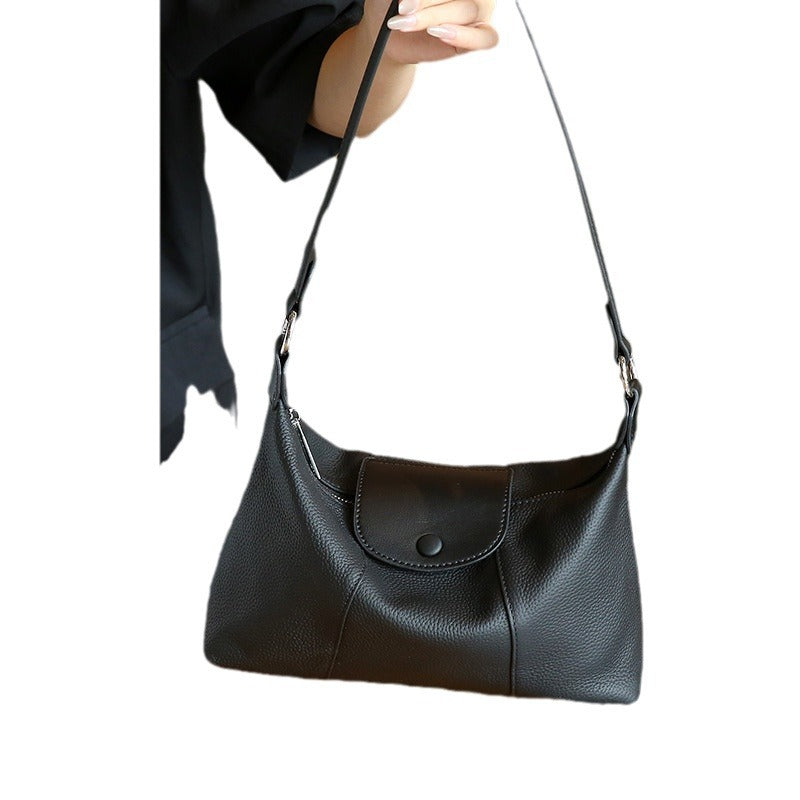 Women's Summer First Layer Cowhide Dumpling Genuine Crossbody Bags