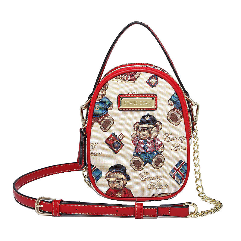 Women's Bear Attachment Cartoon Animal Cute Fashion Crossbody Bags