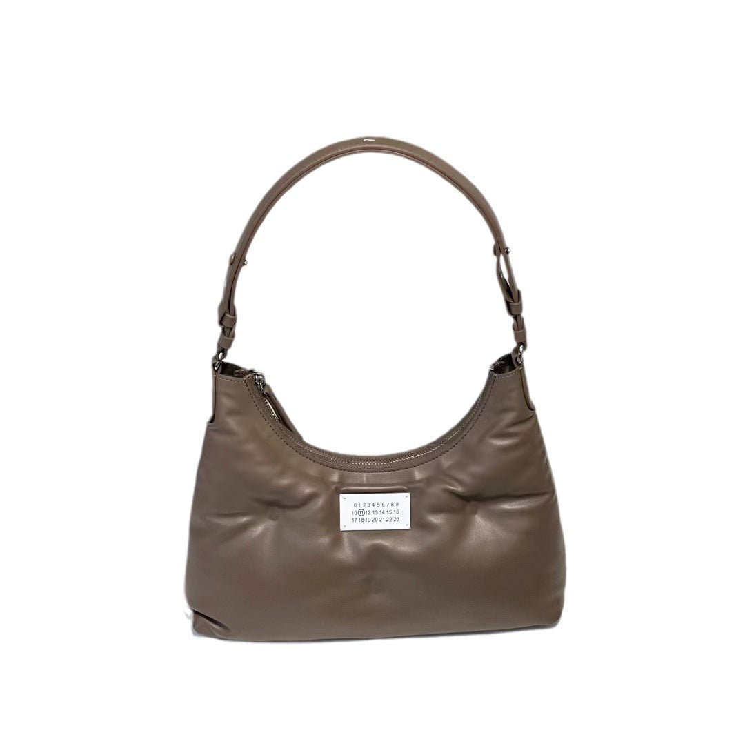 Women's Size Underarm Genuine Leather Selenodont Sponge Bags