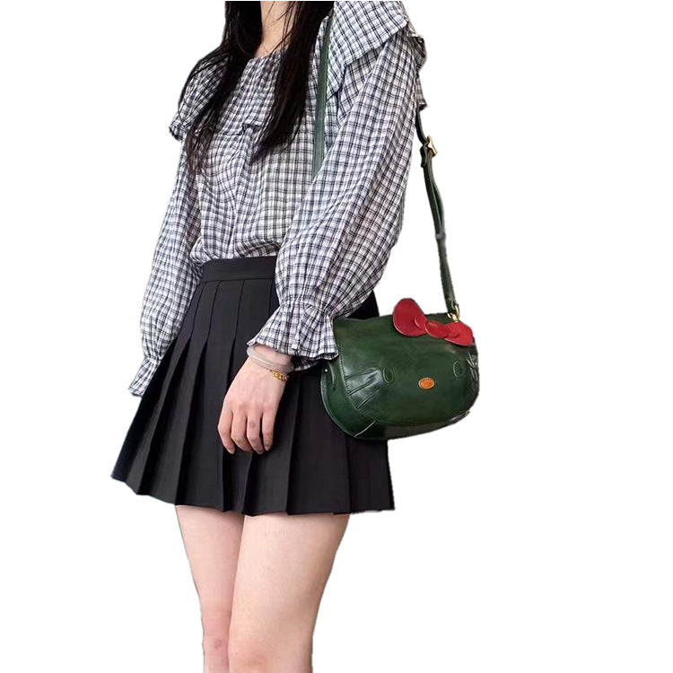 Cat Cartoon Cute Retro Large Capacity Shoulder Bags