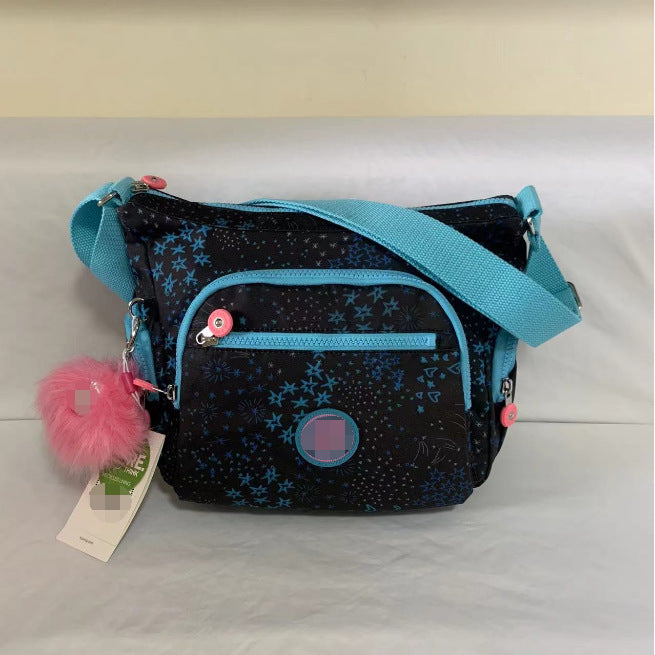 Spring Monkey Mesh Purple Series Nylon Crossbody Bags