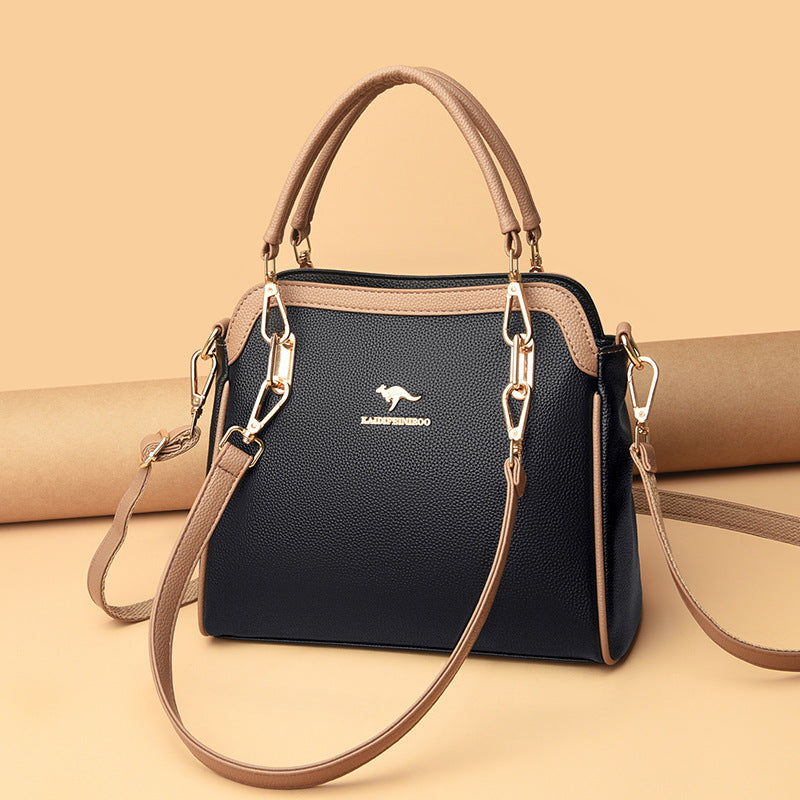 Women's New Comfortable Creative Contrast Color Handbags