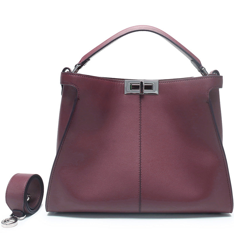 Women's Leather Workplace Elegant Fan Fashion Cattlehide Handbags