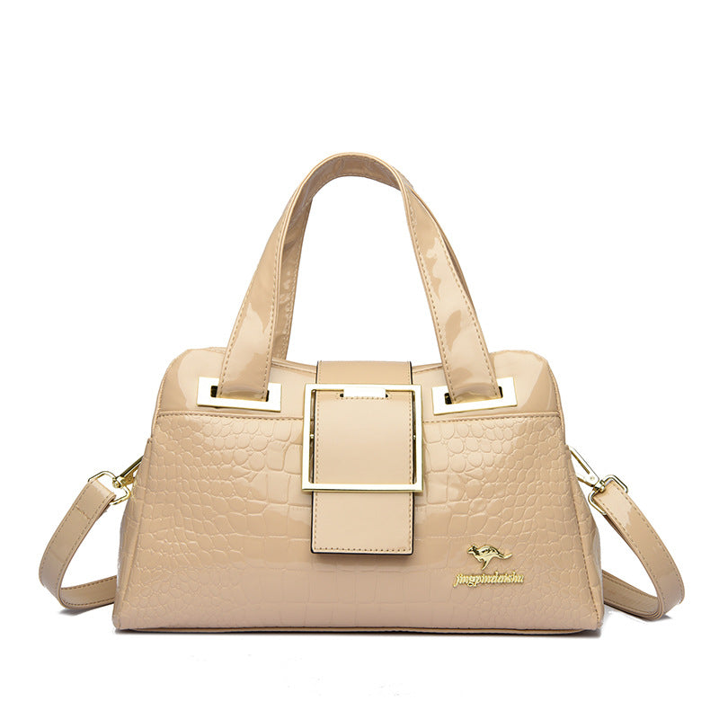 Women's Fashionable Elegant Patent Leather Mother Bags