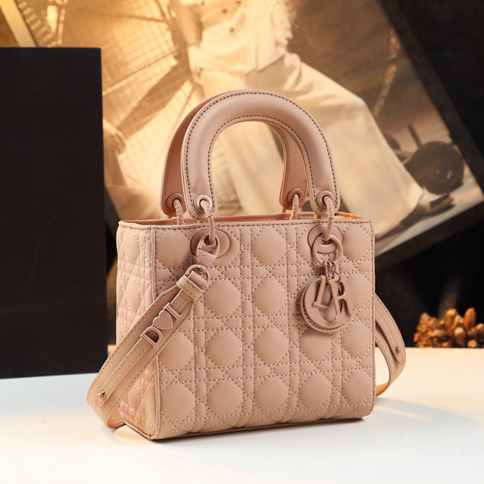 Women's Genuine Leather Diana High-grade Frosted Diamond Bags