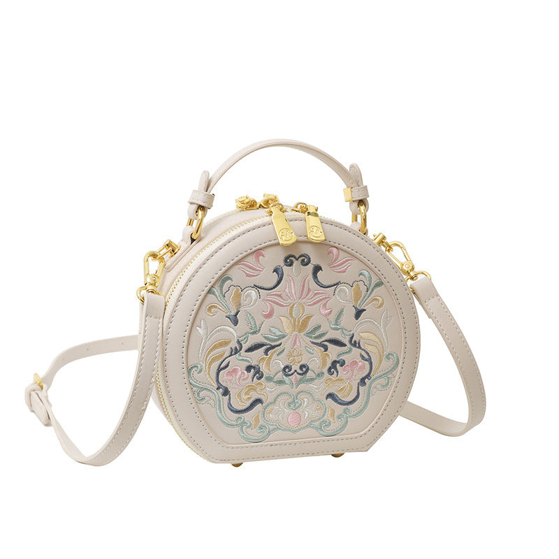Chinese Style Embroidery Round Versatile Fashion Crossbody Bags