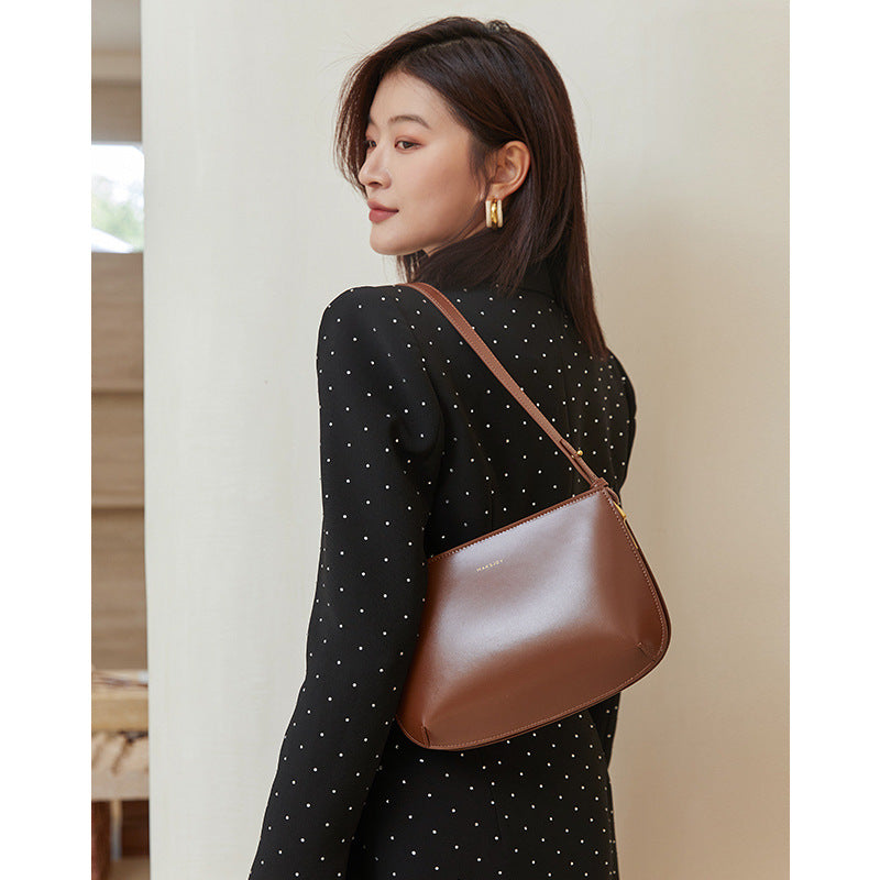 Women's Genuine Leather Simple Design High-grade Exquisite Shoulder Bags