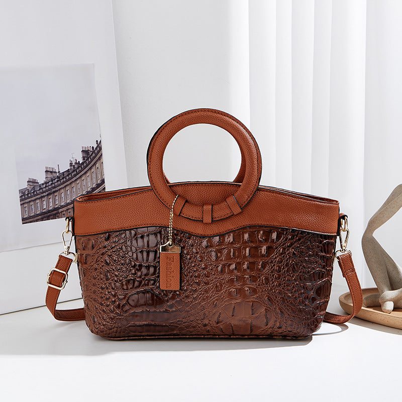 Women's Unique Stylish Personalized Crocodile Pattern Crossbody Bags