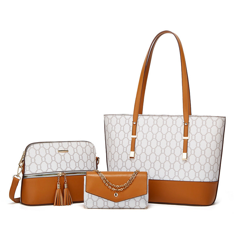 Women's Fashionable Large Iron Chain Capacity Portable Shoulder Bags