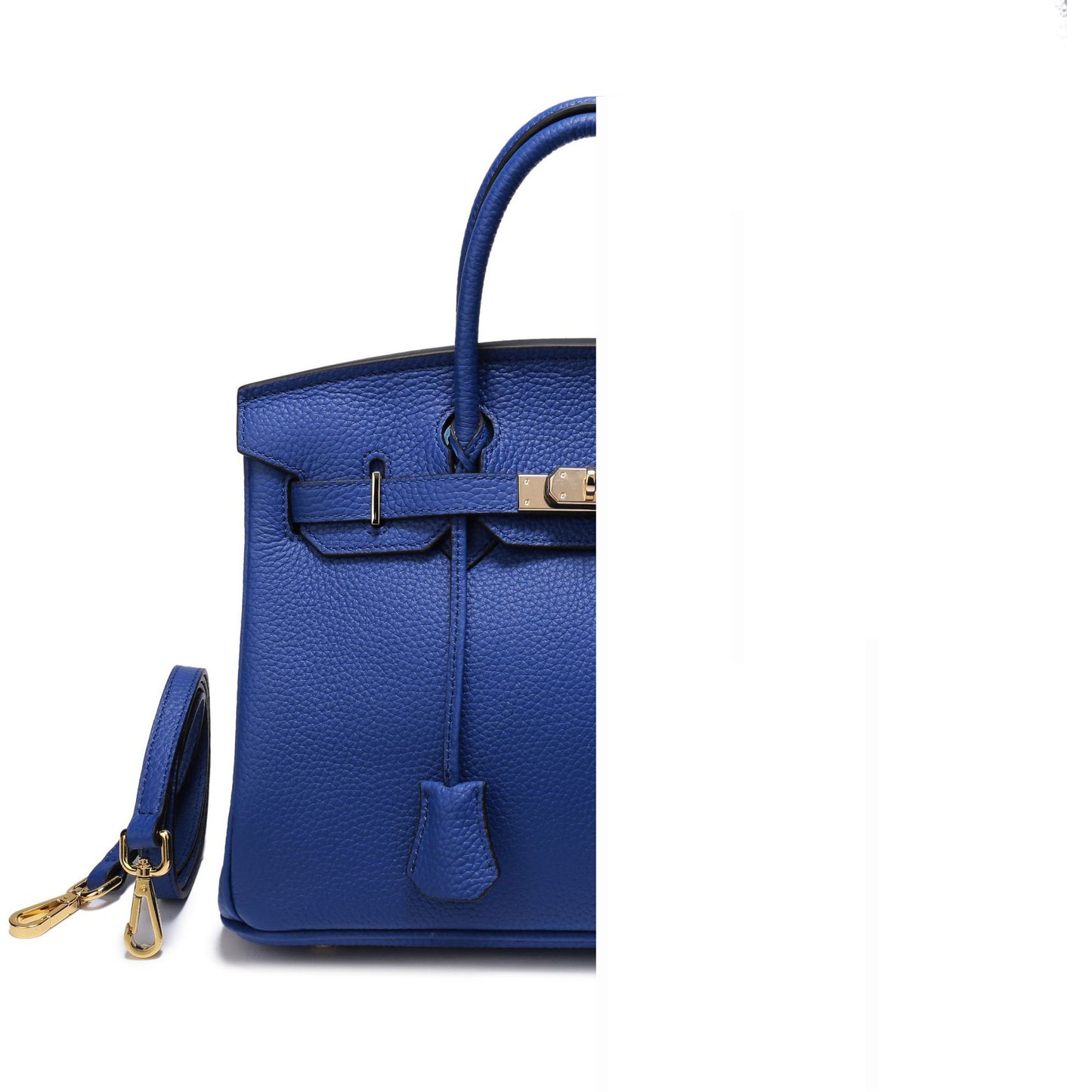 Women's Genuine Leather First Layer Cattlehide Fashion Litchi Handbags