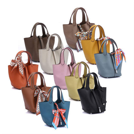 Women's First Layer Cowhide Leather Large Capacity Handbags