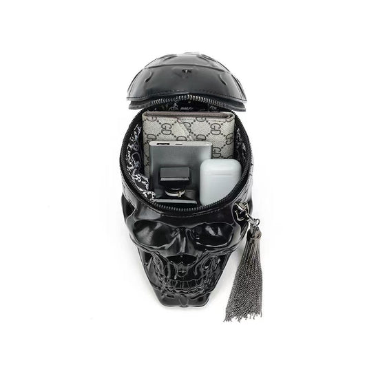 Women's Goth Skull Funny Halloween Style Tassel Shoulder Bags