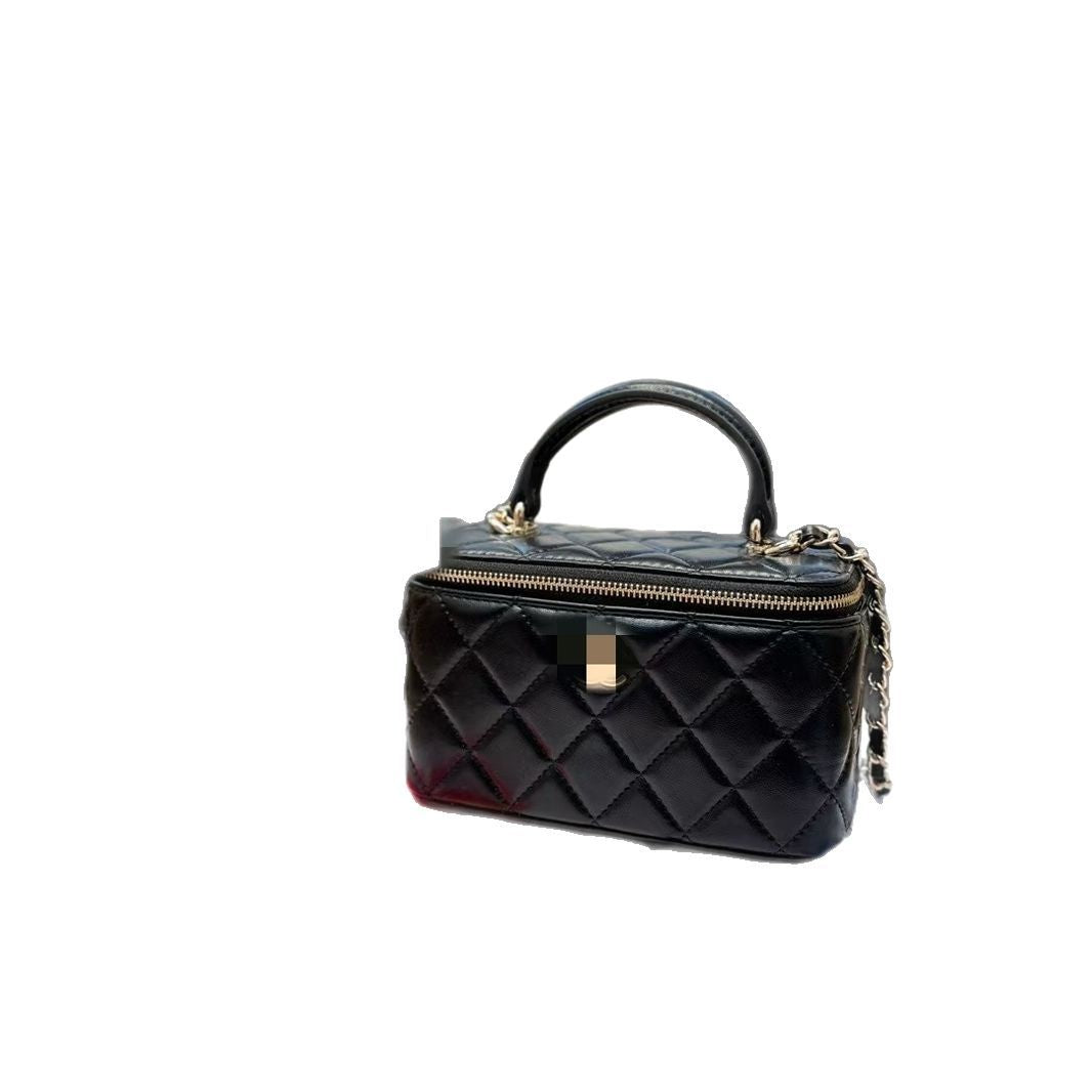 Slouchy Women's Diamond Plaid Box Hand Shoulder Bags