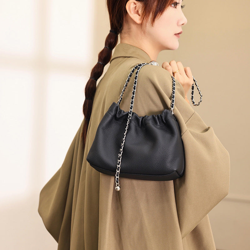 Women's Golden Balls Chain Underarm High-grade Cloud First Shoulder Bags