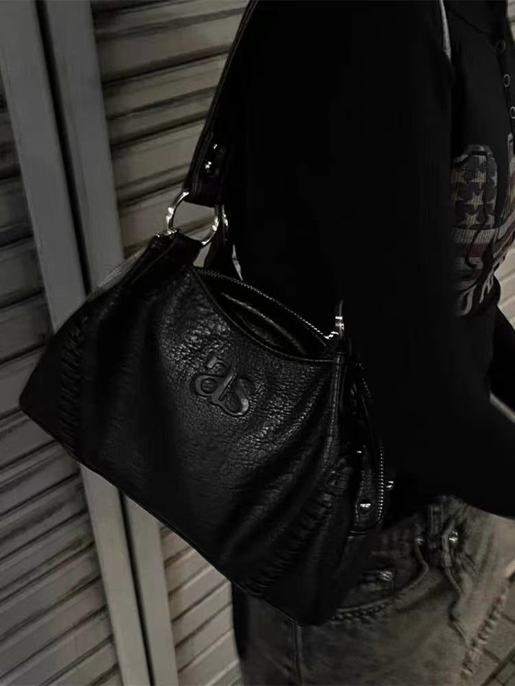 Unique Elegant Hobo Leather Motorcycle Underarm Backpacks