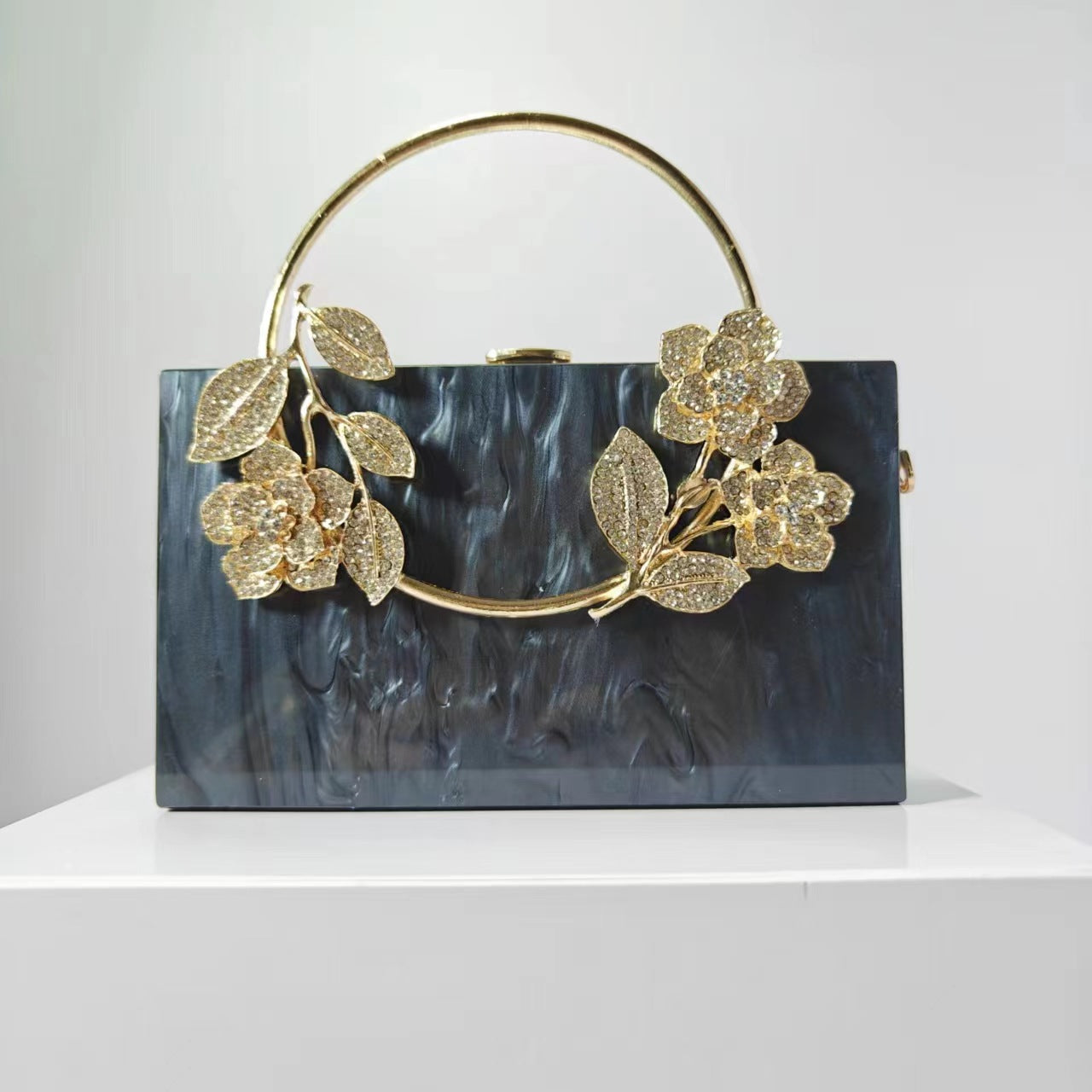 Lady's Flower Acrylic Wedding Banquet Clutch Evening Bags