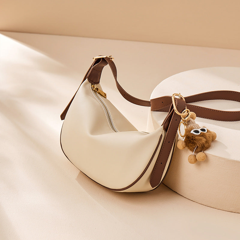 Women's Summer Dumpling Genuine Leather Underarm Large Shoulder Bags