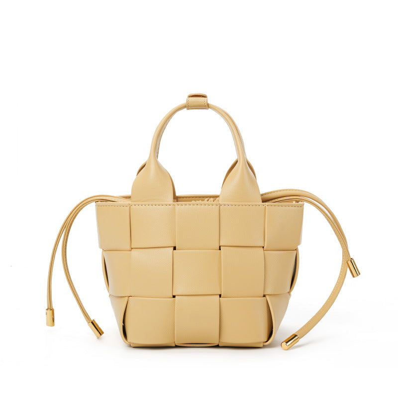 Genuine Leather Woven High-grade Vegetable Basket Bags