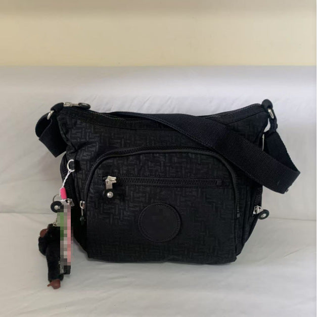 Spring Monkey Mesh Purple Series Nylon Crossbody Bags