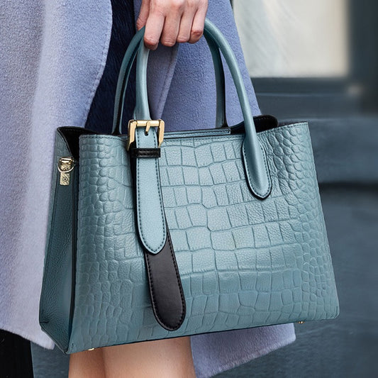 Women's Genuine Leather Fashion Commuter Retro Large Bags