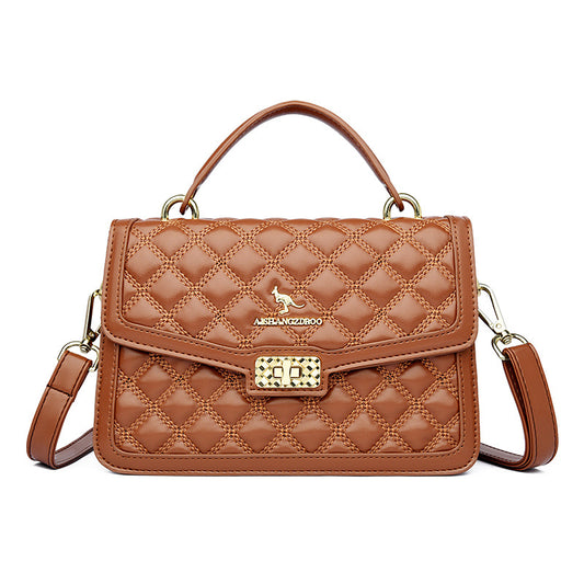 Women's Creative Rhombic Fashion Design Pin Shoulder Bags
