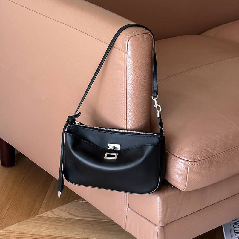 Layer Cowhide Premium Retro Underarm Mahjong Shoulder Bags