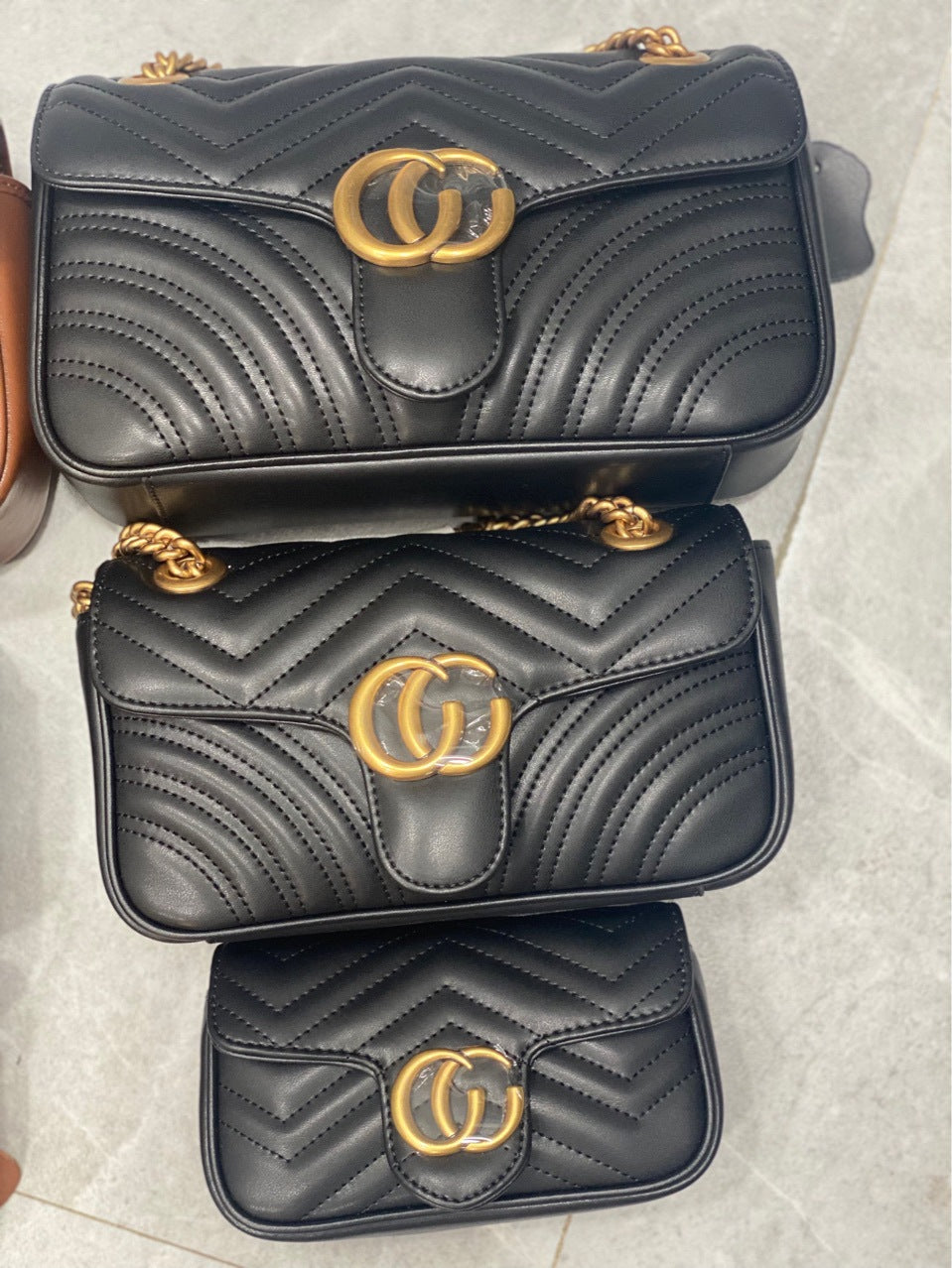 Women's Genuine Leather Classic Style Rhombus Chain Bags