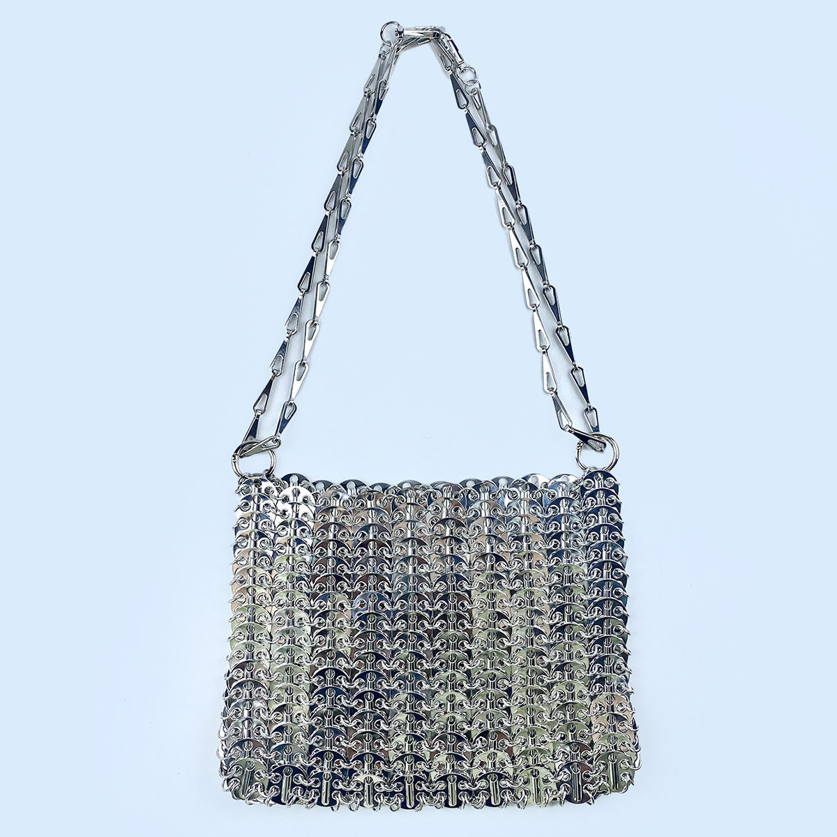 Women's Size Sier Metal Sheet Handmade Chain Evening Bags