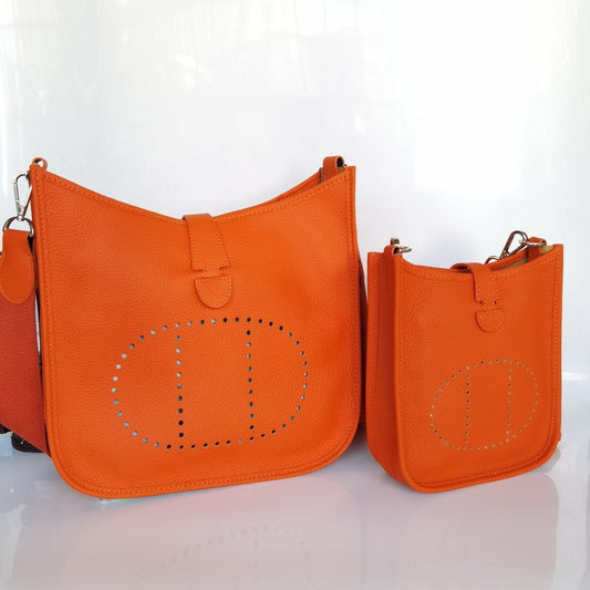 Women's & Men's & Layer Cowhide Lychee Pattern Handbags