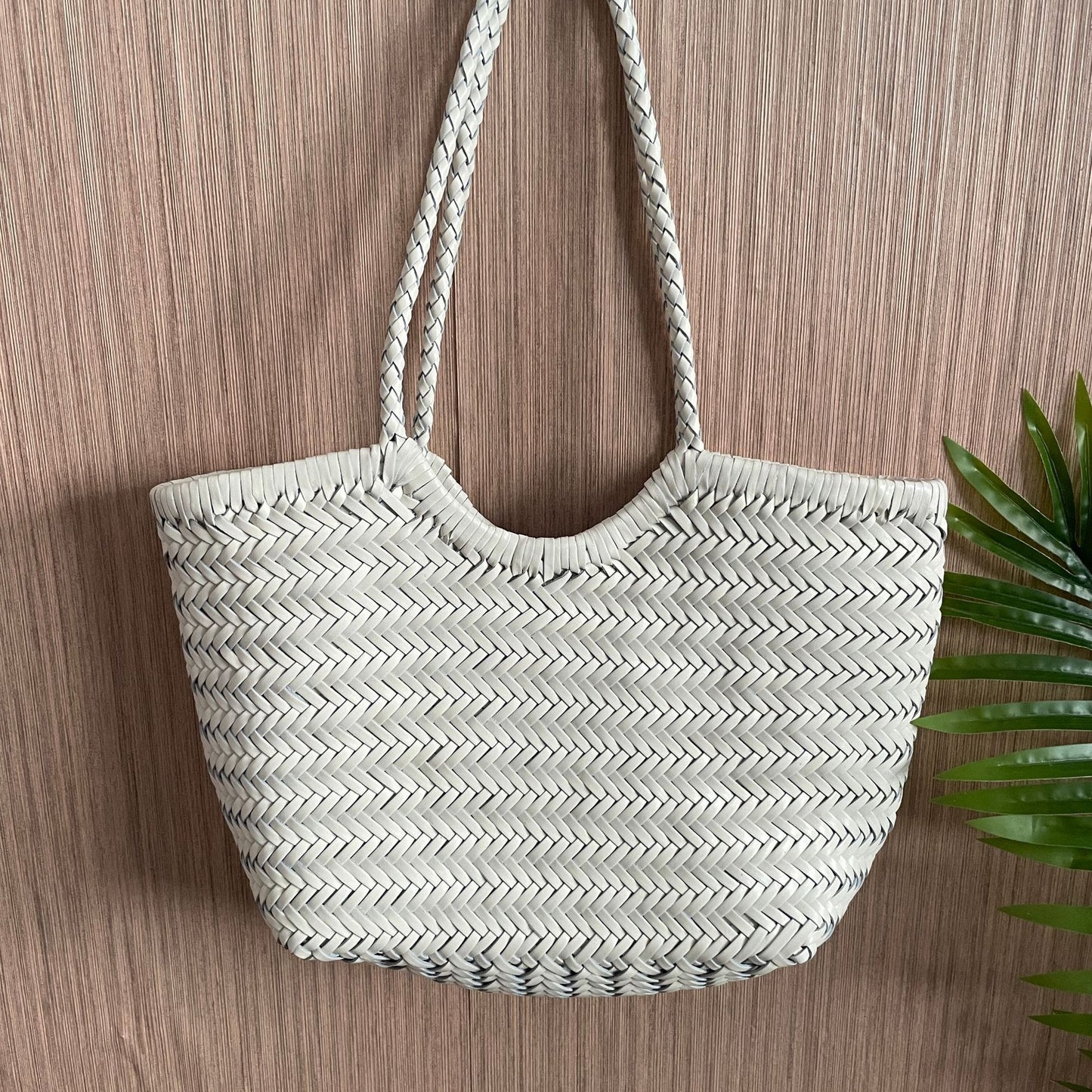 Women's Cow Woven Genuine Leather French Handbags