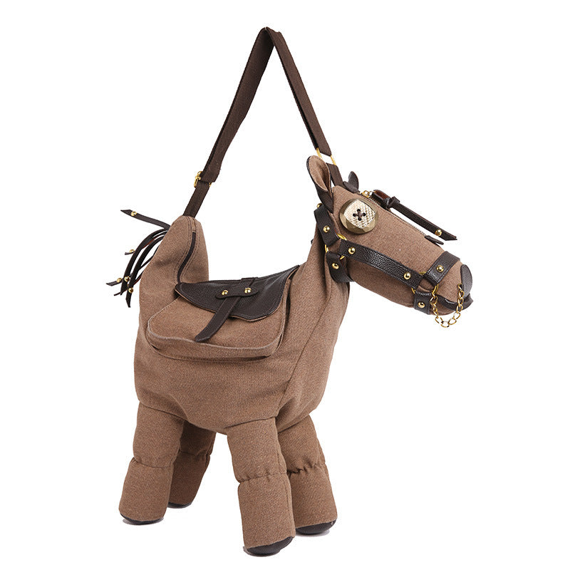 Women's Cartoon Funny Donkey Large Capacity Shoulder Bags
