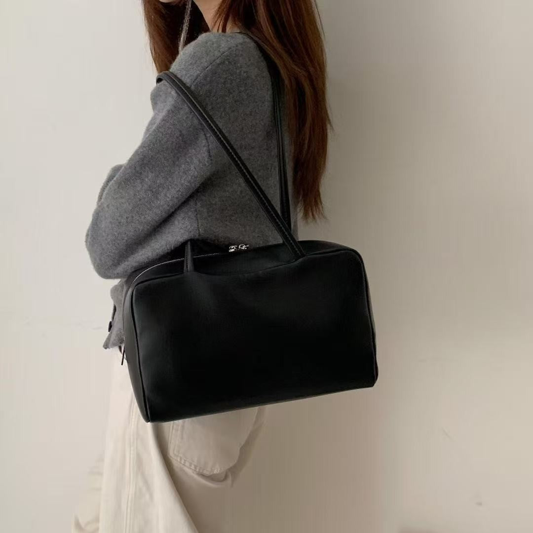 Women's Large Capacity Boston Simple Underarm Genuine Shoulder Bags