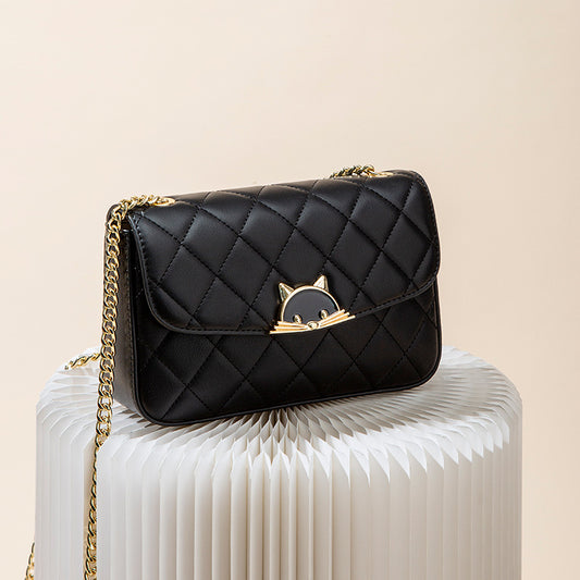 Women's Rhombus Chain Classic Style Entry Lux Shoulder Bags