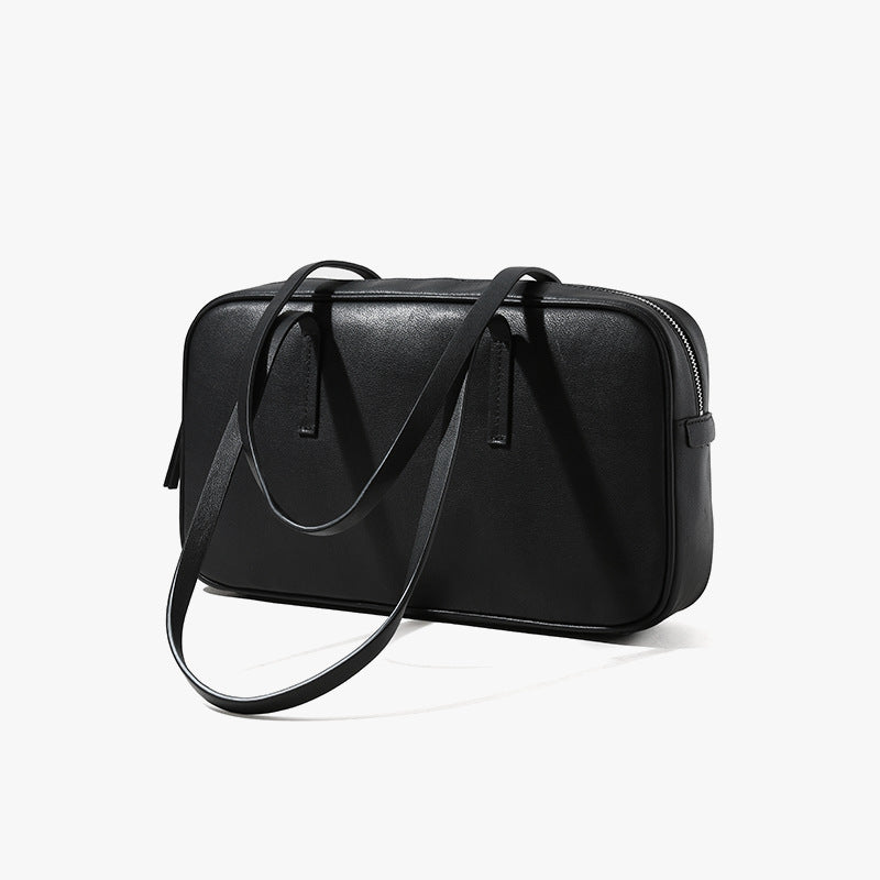 Top Layer Cowhide Make Capacity Boston Shoulder Bags