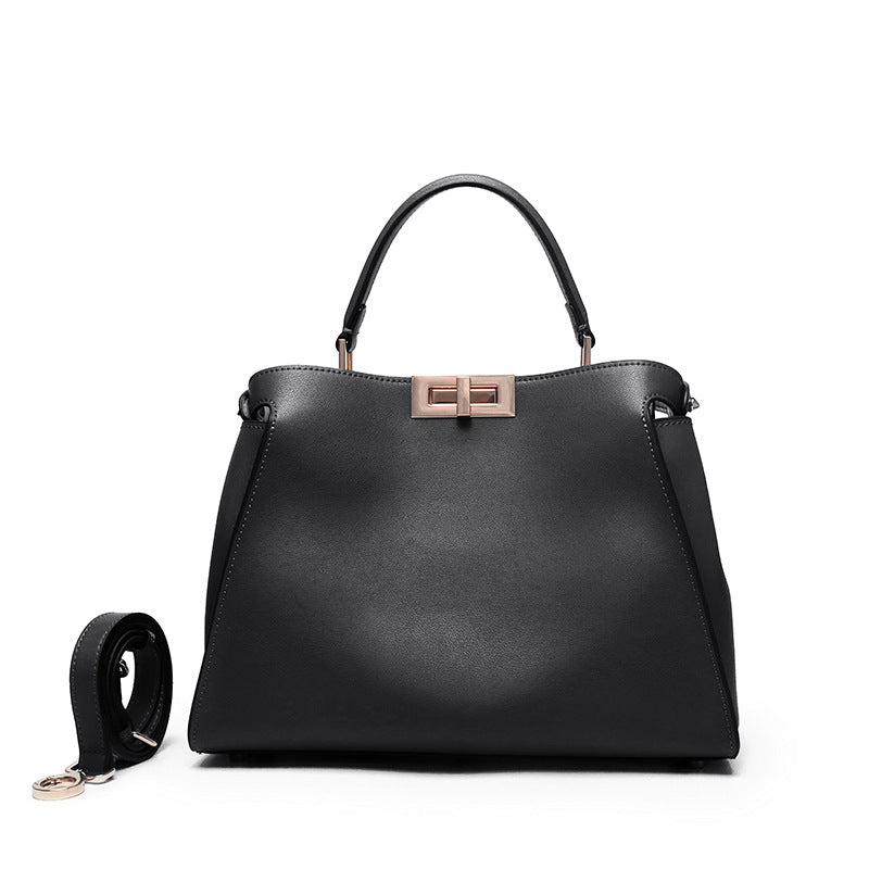 Women's Genuine Leather Professional Style Temperament Rotating Handbags
