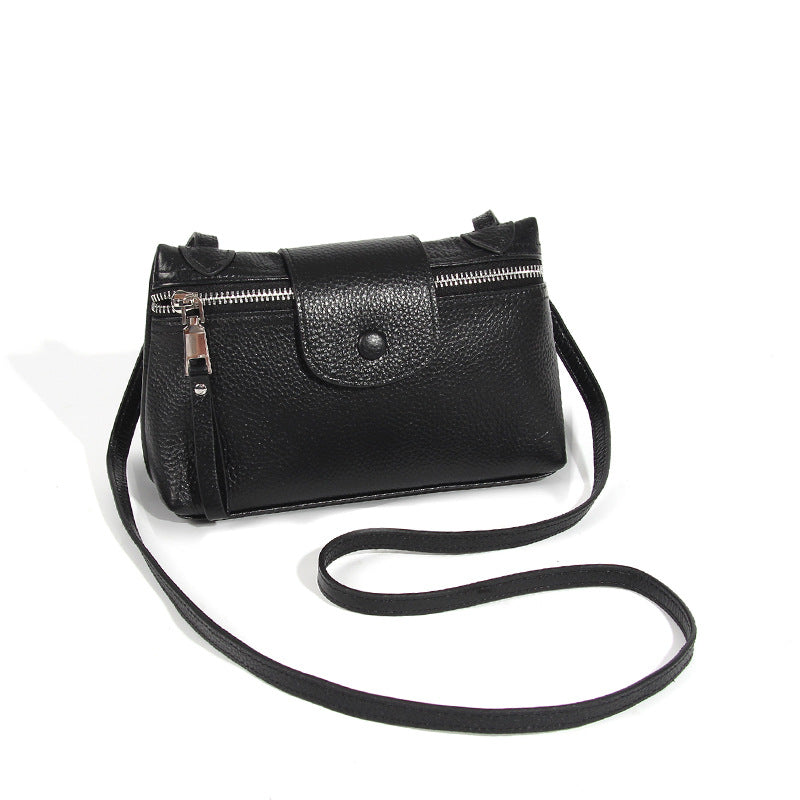 Women's Layer Cowhide Summer Simple Design High Sense Crossbody Bags