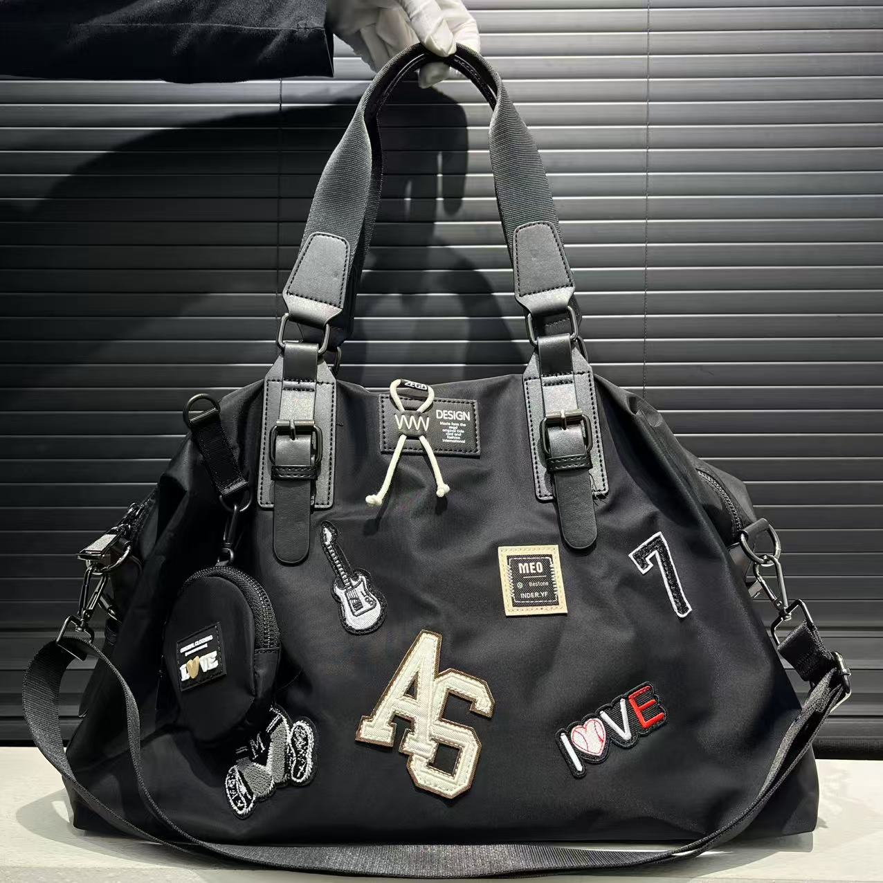 Women's Fashion Net Face Mask Cloth Nylon Shoulder Bags