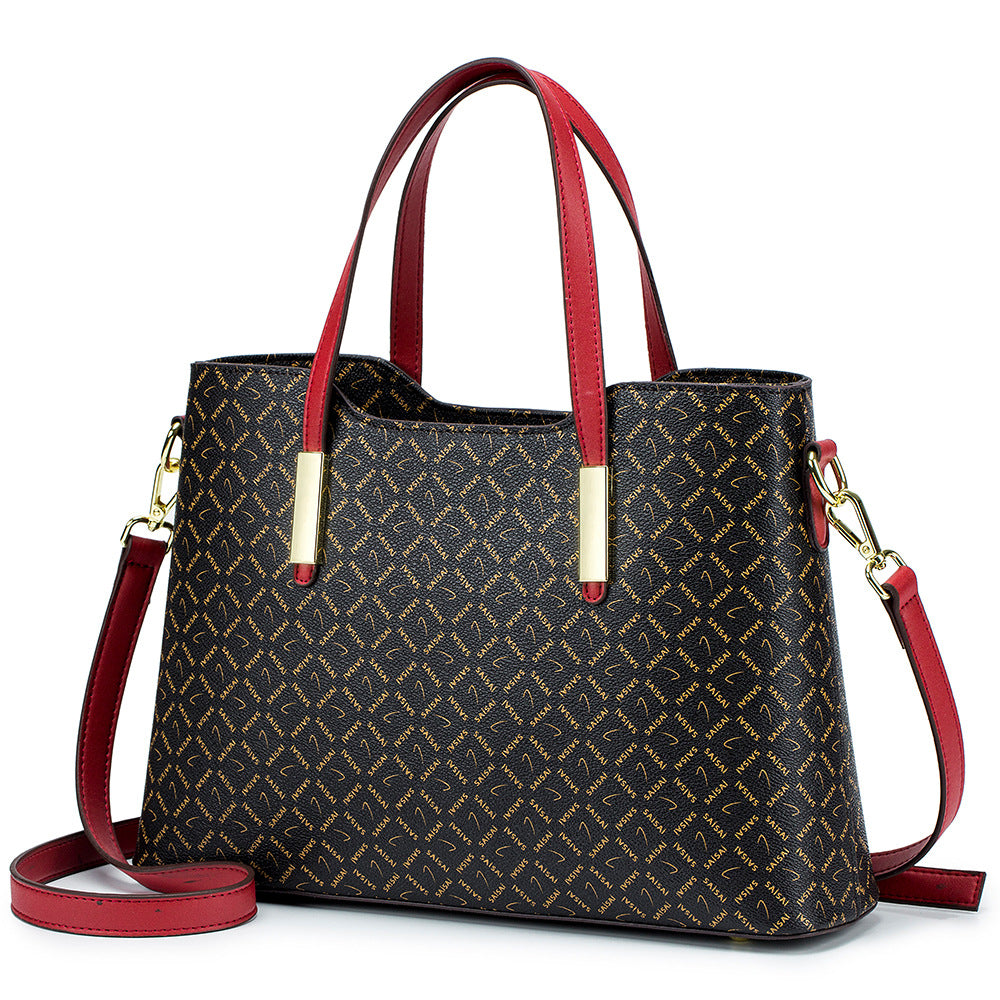 Women's Printed Large Capacity High-grade Retro Commuter Crossbody Bags