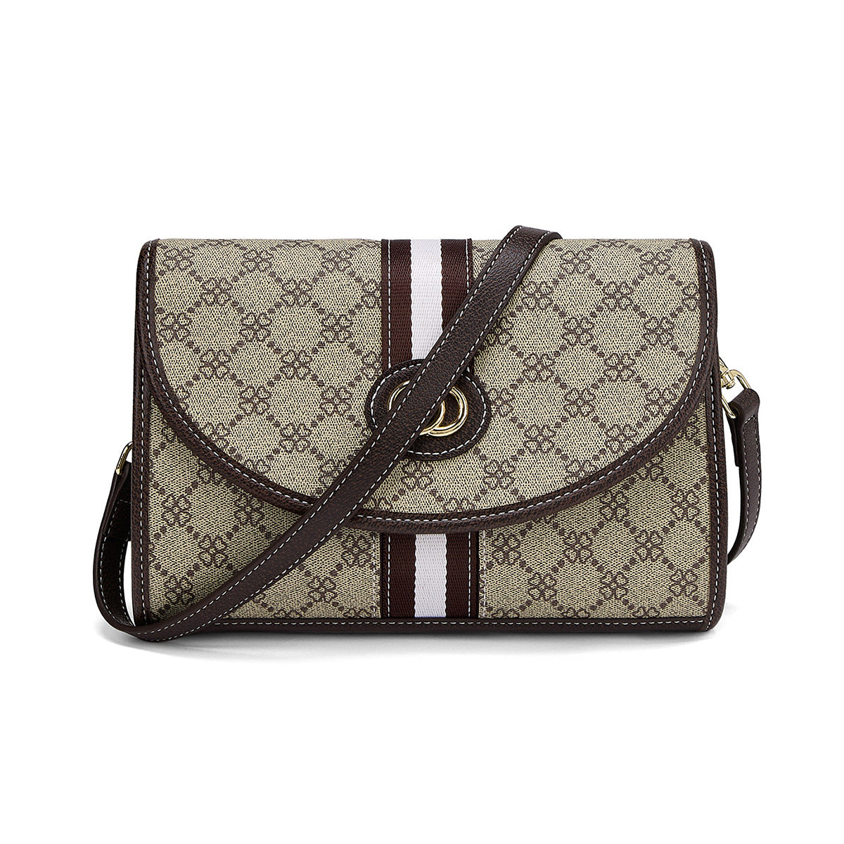 Women's Trendy Fashion Contrast Color Strap Crossbody Bags